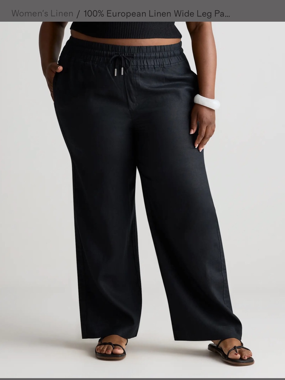 Quince 100% European Linen Wide Leg Pants 2X Worn Once